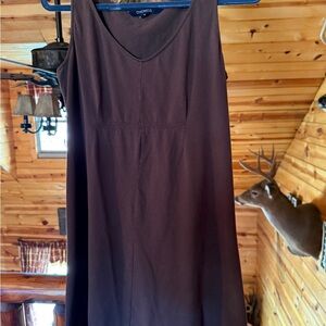 Chadwicks Dark Brown Sleeveless Midi Dress